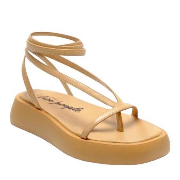 NEW FREE PEOPLE Winnie Wrap Flatform in Vachetta for women 252 - Picture 7 of 8